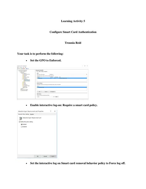 Configure the Smart Card authenticator 